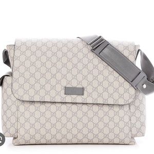 Grey Gucci Diaper bag